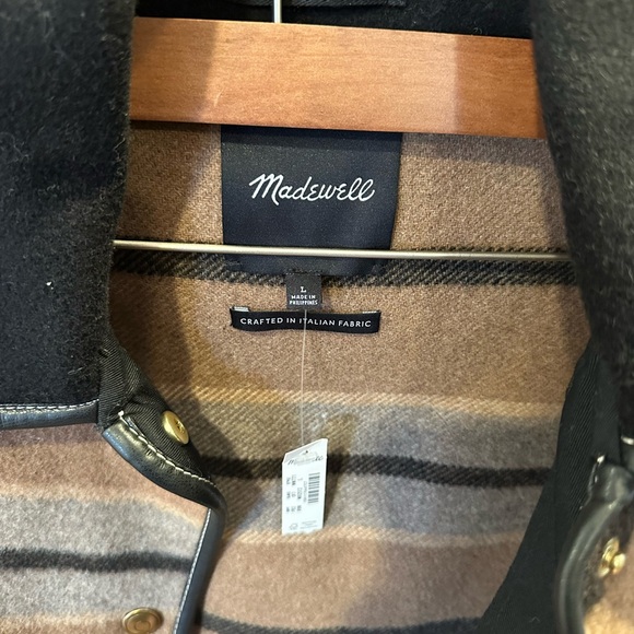 Madewell Tan and Black Striped Chore Jacket - Picture 4 of 5